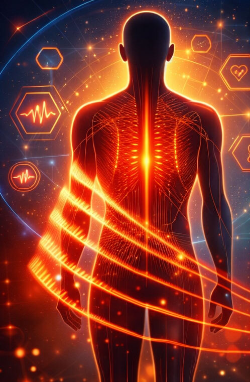 Illustration of infrared therapy